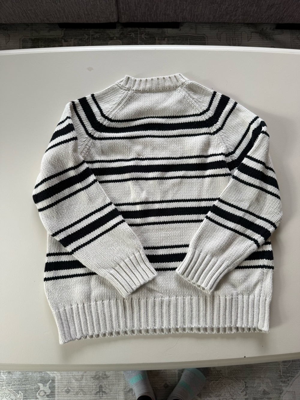 ZARA Striped Black and White Knit Sweater